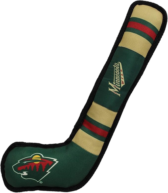 Pets First NHL Minnesota Wild Stick Toy for Dogs & Cats. Play Hockey with Your Pet with This Licensed Dog Tough Toy Reward!