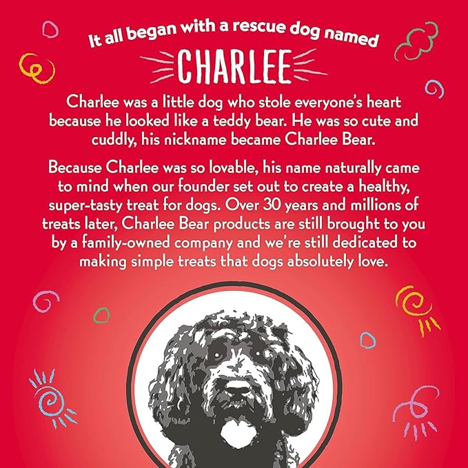 Charlee Bear Crunchy Dog Training Treats, Low Calorie (3 Kcal), Grain Free Natural Mini Treats for Puppies, Small, Medium & Large Dogs, USA Made, Healthy Chicken, Pumpkin & Apple Flavor 8oz (2-Pack)