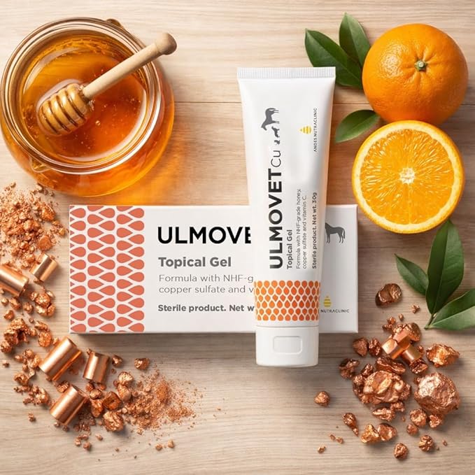 Ulmovet CU Natural Topical Gel for Pets – with Ulmo Honey (Eucryphia Cordifolia), Copper Sulfate & Vitamin C – Gentle Skin Care & Hydration for Pets – 1.06 oz