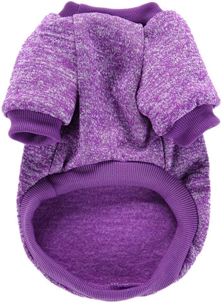 Jecikelon Dog Clothes Dogs Sweater Soft Puppies Clothing Winter Puppy Sweaters Warm Outfit for Dogs Small XXS XS Cat Apparel (Purple, XS)