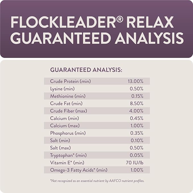 FLOCKLEADER Relax, Functional Poultry Treats for Calming Support, 3.5 lb