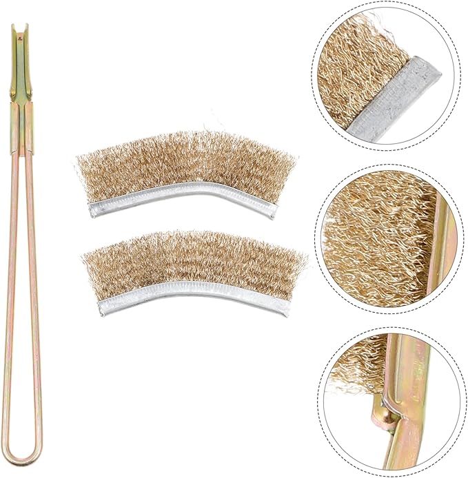Toddmomy 1set Handle Bird Cage Cleaner Brush Steel Wire Bristles for Efficient Cleaning of Bird Cages Perches Kennels Care Accessory