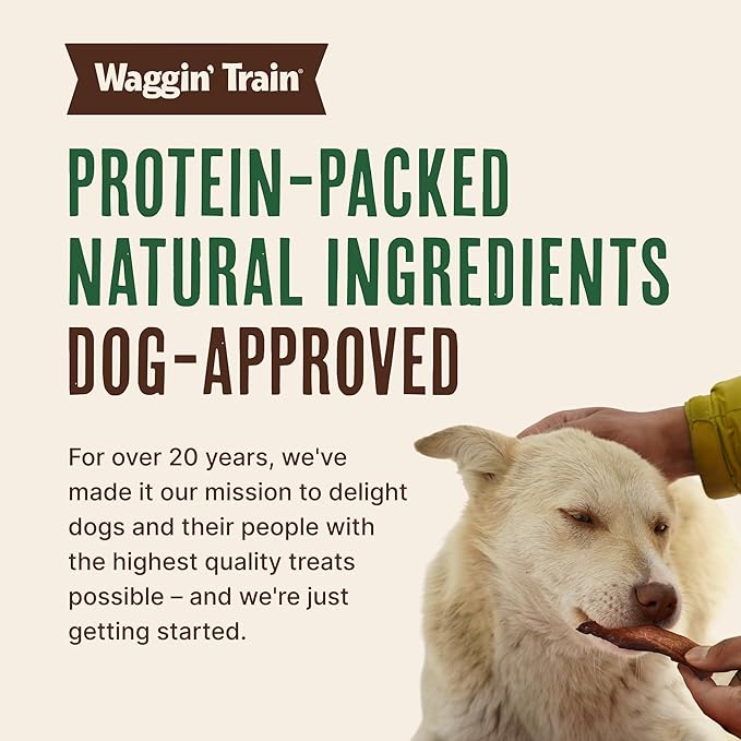 Waggin' Train Smoked Chicken Jerky Tenders for Dogs with Turmeric and Human Grade Bone Broth, Grain and Corn Free, High Protein, Premium Limited Ingredient 100% Real Chicken Dog Treats, 12 oz. Pouch