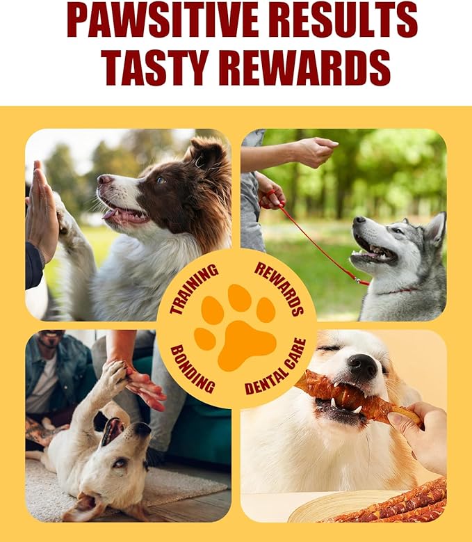 Chicken Wrapped Sweet Potato Dog Treats, Rawhide Free Chicken Jerky Training Treats for Dogs, Limited Ingredient, Grain Gluten Free, Low Fat High Protein with Taurine, 10.6 oz