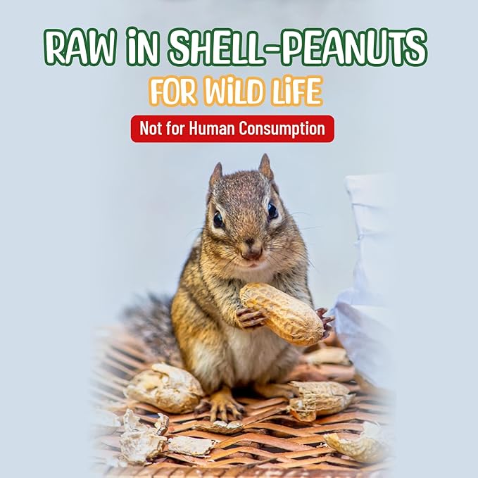 Sneaky Mango Raw Peanuts in Shell - 5 Pounds – All-Natural Food for Squirrels, Deer, Birds, and Other Wildlife Animals – Grown in the USA for Healthy Nutrition