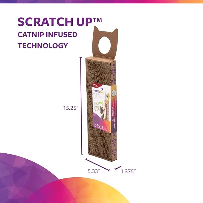 Catstages Scratch, Snuggle & Rest Corrugated Cat Scratcher with Catnip + SmartyKat Scratch Up Corrugated Hanging Cat Scratcher, Catnip Infusion Technology