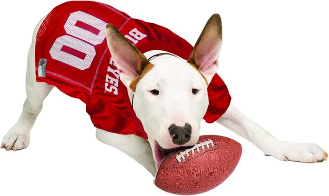 Pets First NCAA College Ohio State Buckeyes Mesh Jersey for DOGS & CATS, X-Large. Licensed Dog Jersey with your Favorite Football/Basketball College Team