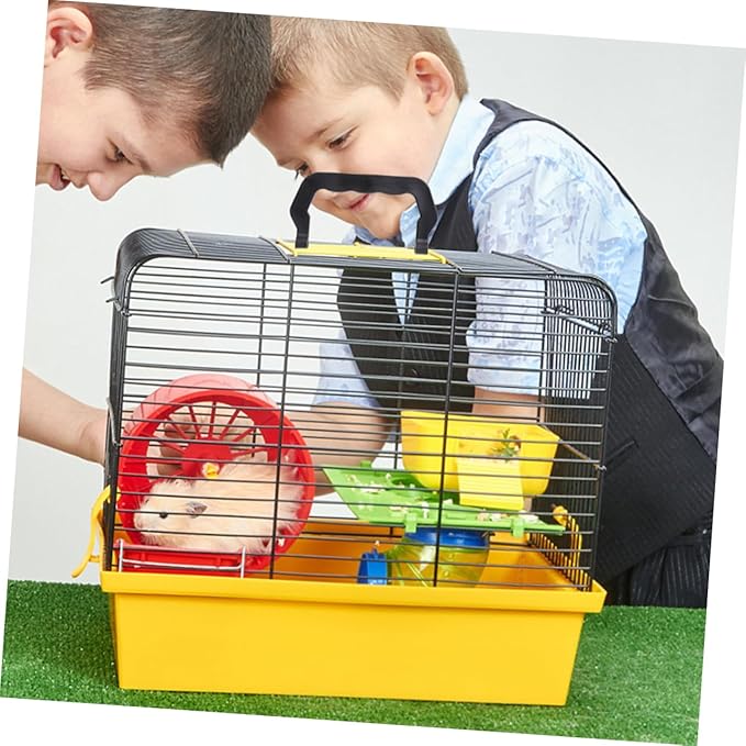 GALPADA 20pcs Portable Plastic Birdcage Handles Hamster Cages Lightweight Easy to Install Black Colors for Pets