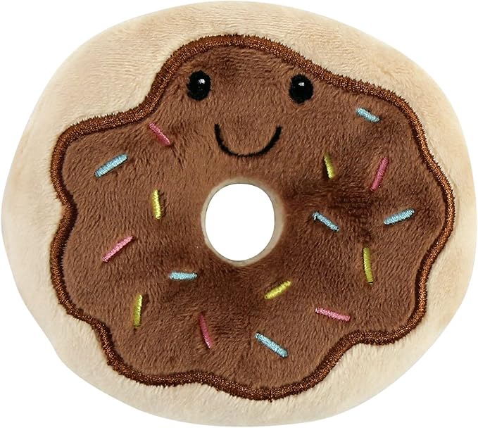 Luvable Friends Unisex Baby Squeaky Plush Dog Toy With Rope