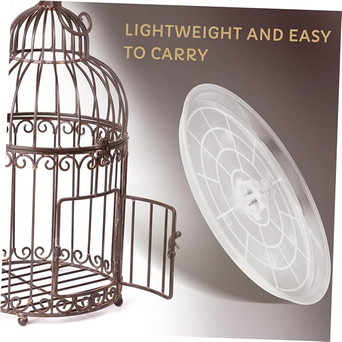 Happyyami 2pcs Transparent Bird Cage Tray Replacement for Parakeet and Small Birds Durable Plastic Litter Holder with Smooth Surface Easy Installation for Hamsters and Cage Maintenance