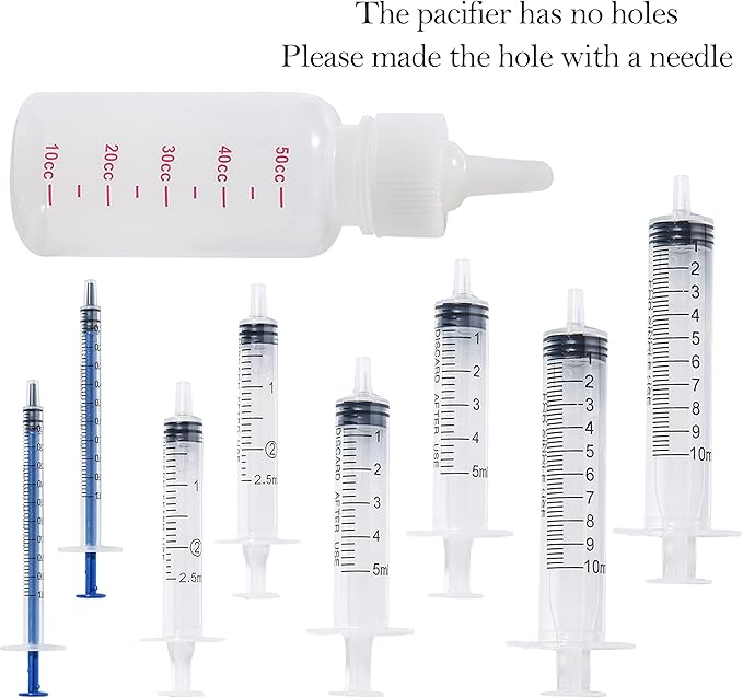 Doggiema Breeding kit Suitable for Newborn Puppy and Kitten,Feeding Nipple, Feeding Tube, Feeding Syringes and Bottles