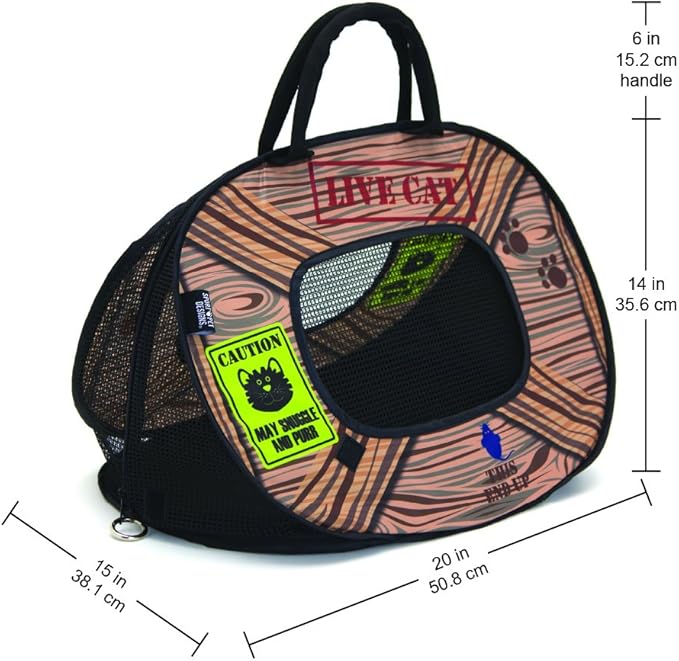 SportPet Designs Soft Sided Cat Carriers, Pattern 20"