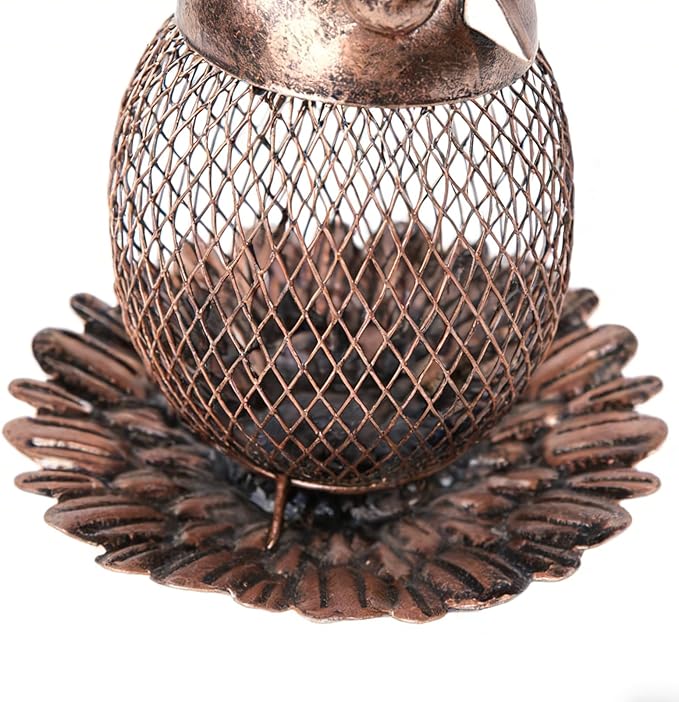 Wild Bird Feeders | Cute Metal Vintage Owl-Shaped Large Capacity Bird Feeder, Squirrel-Proof Design for Finch, Bluebird, Sparrow, and Other Birds, Yard, Deck, Porch, Garden Birding