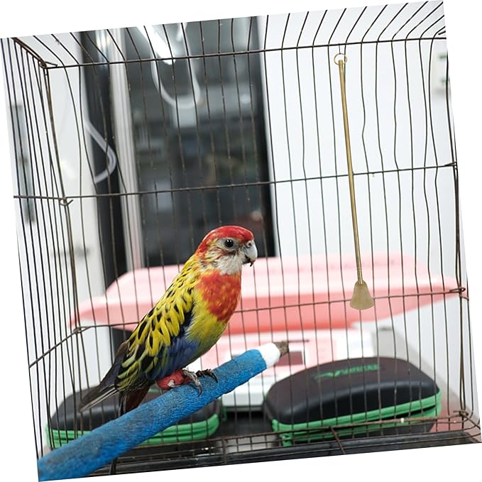 Happyyami Bird Poop Cleaning Tool Metal Brush for Small Animals Cage Bird Cage Accessory
