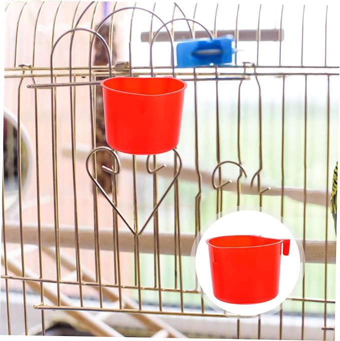 4Pcs Thickened Hanging Bird and Rabbit Water Bowl Durable Pet Feeding Cups for Small Animals Space Saving Design Hydration Focused for Bird Cages and Rabbit Habitats