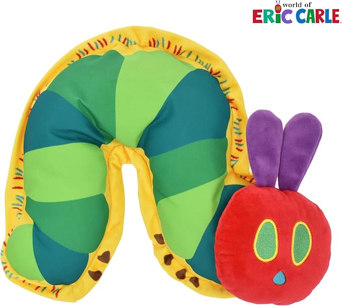 Multipet Eric Carle Very Hungry Caterpillar Crinkle Flattie 7" Dog Toy