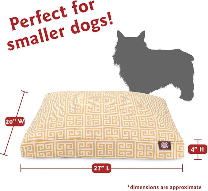 Citrus Towers Small Rectangle Indoor Outdoor Pet Dog Bed With Removable Washable Cover By Majestic Pet Products