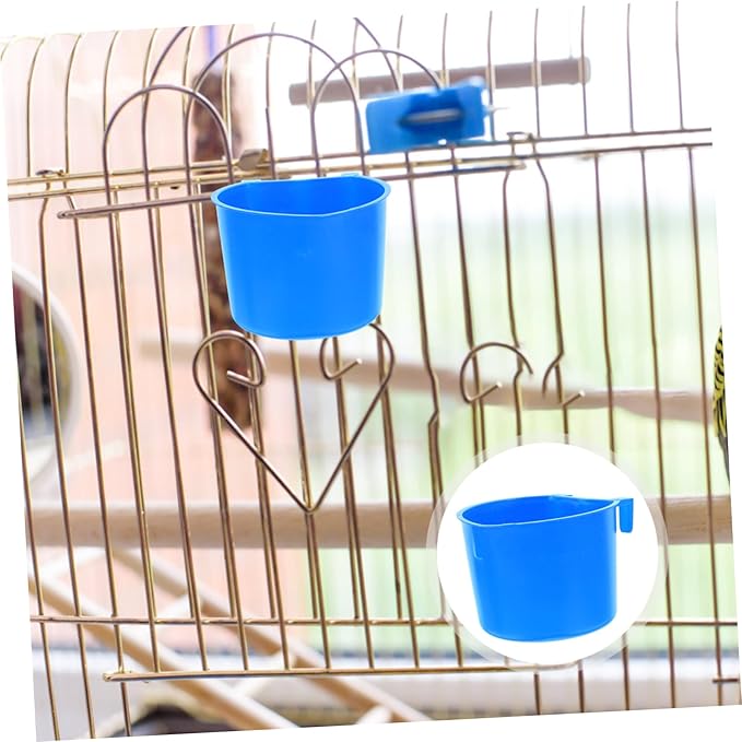 TOYANDONA 4pcs Thickened Coop Cup Feeder Small Bird Cage Food Bowl Stackable Rabbit Waterers for Cages Pet Watering Bowls Hanging Design