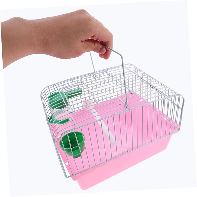 Toddmomy Spacious Portable Bird Carrier Cage Perch Food Box and Waterer Lightweight Travel Cage for Parrots and Pets for Outings and Easy Storage