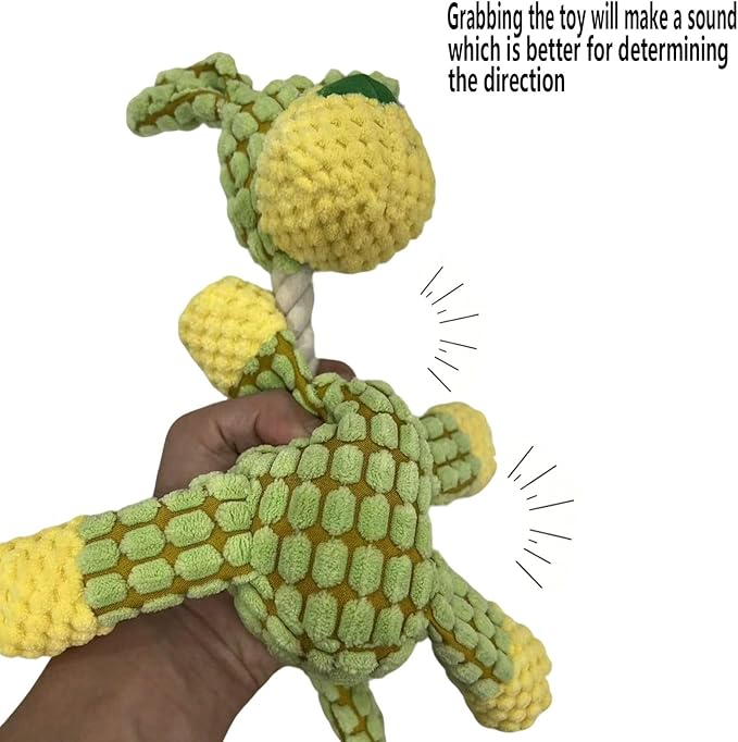 SUJEB Squeaky Chew Plush Dog Toys for Aggressive Chewers,Indestructible Soft Interactive Puppy Teething Toy for Small Medium Large Cats Pet 6.1In