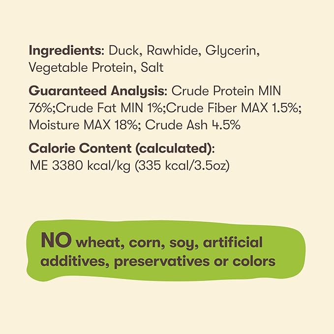 Pet 'n Shape Duck 'n Hide Twist - Duck Wrapped Rawhide Natural Dog Treats, Large, 6 Count (Pack of 4)
