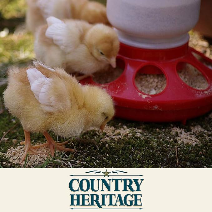 Country Heritage Chick Starter Grower Feed 10lbs - Non-Medicated Complete Nutrition Crumble for Baby Chickens Turkeys Ducks Geese, 18% Protein