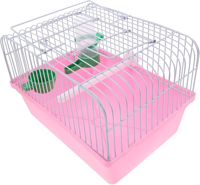 Mikikit Portable Bird Carrier Cage for Parakeets and Small Birds Lightweight Abs and Iron Construction with Stand Food and Water Accessories Travel Cage for Cockatiels and Lovebirds