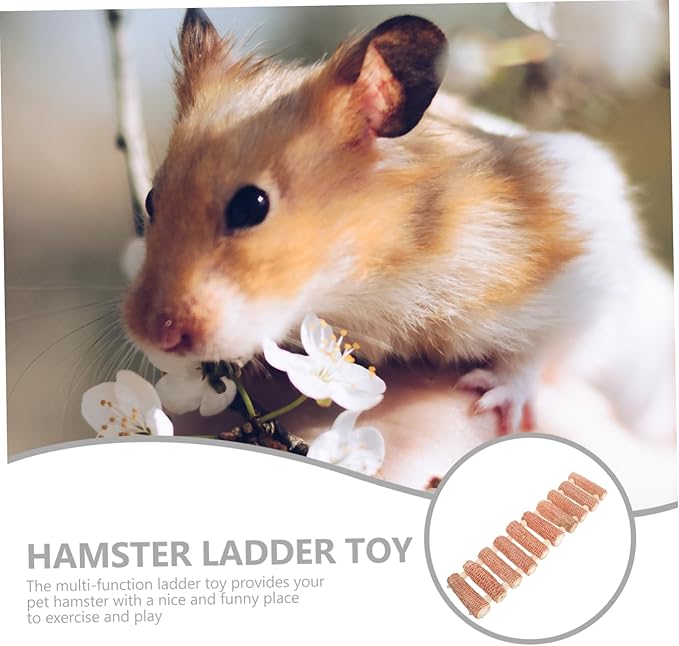 Natural Corncobs Climbing Ladder Toy for Hamsters and Pets Multi-Functional Chew and Exercise Accessory for Bird Cages Provides and Balance Improvement