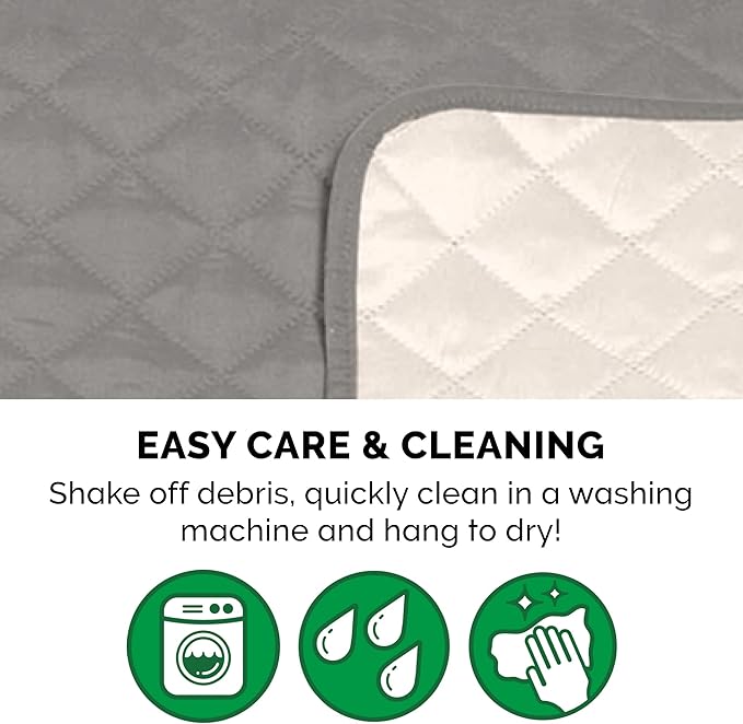 Furhaven Water-Resistant & Reversible Chair Cover Protector for Dogs, Cats, & Children - Two-Tone Pinsonic Quilted Living Room Furniture Cover - Gray/Mist, Chair