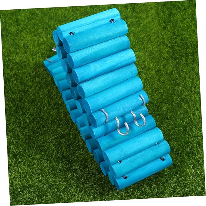 KESYOO Pet Wooden Ladder Climbing Ramp for Hamsters Squirrels and Parrots, Round Wood Plank, 6x40cm, Bird Cage Accessory for Small Pets