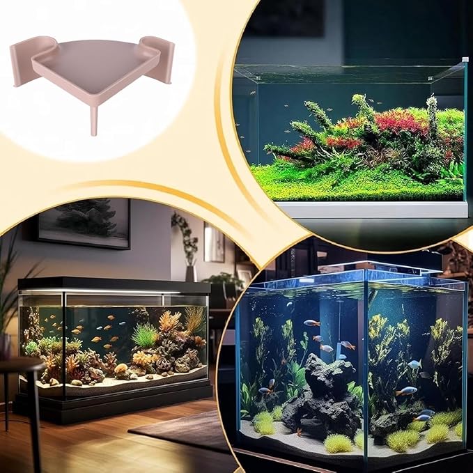 Aquarium Corner Cave with Viewing Window β 2-Hole Fish Hideout for Plecos, Cory Catfish, Shrimp, Kuhli Loach, Betta β Safe Plastic Undergravel Shelter for Bottom Dwellers (5"x5"x2")
