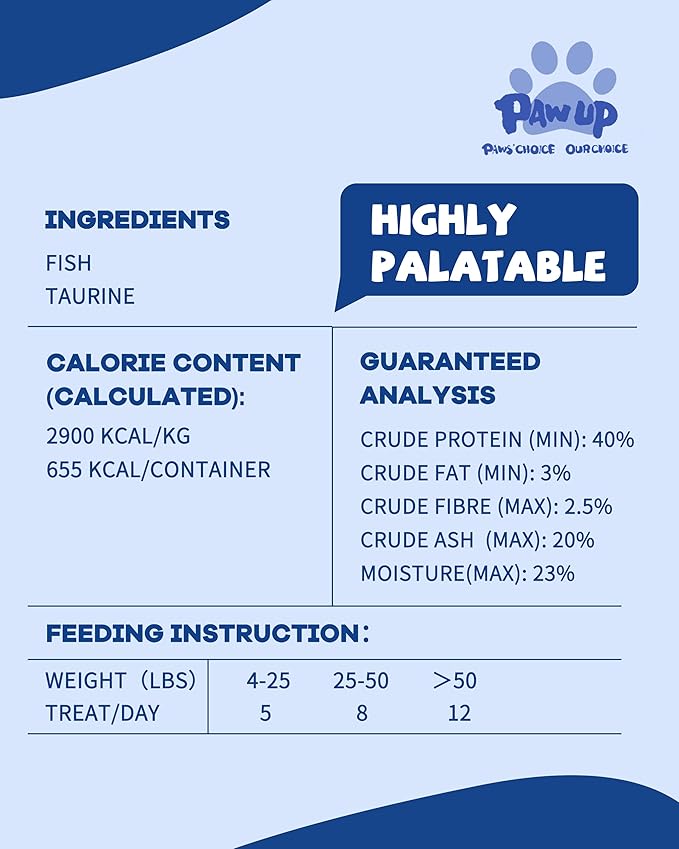 PAWUP Dried Whole Fish Dog Treats, High Protein & Omega-3 for Skin & Coat, Training Rewards for Small & Medium Dogs, Grain Free, 8 oz