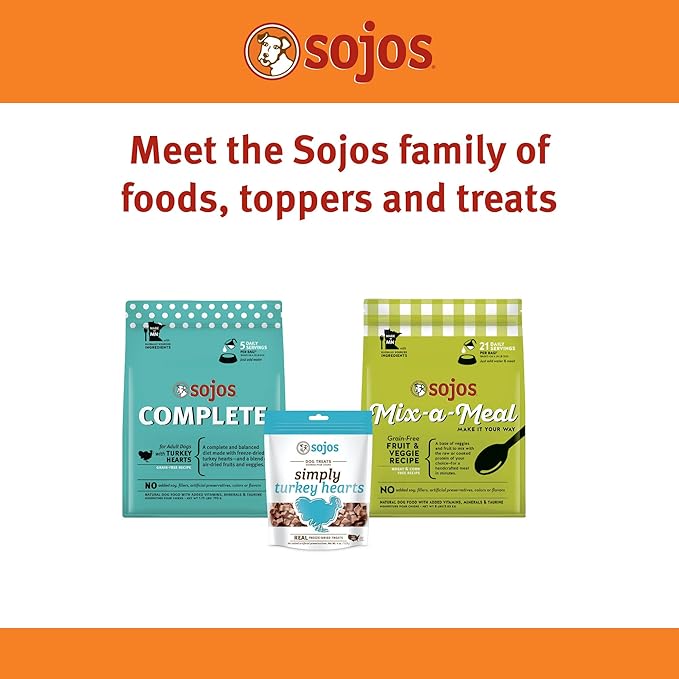 Sojos Complete Freeze Dried Raw Adult Dry Dog Food, Grain Free, Natural, Lamb Recipe, 1.75 lb Bag