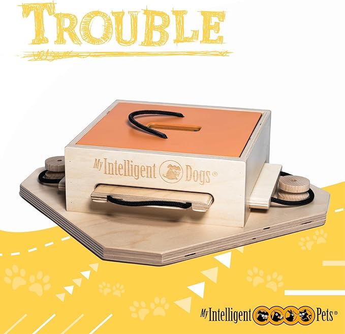 Trouble - Interactive Dog Puzzle Toy, Engaging Brain Game for Mental Stimulation and Enrichment