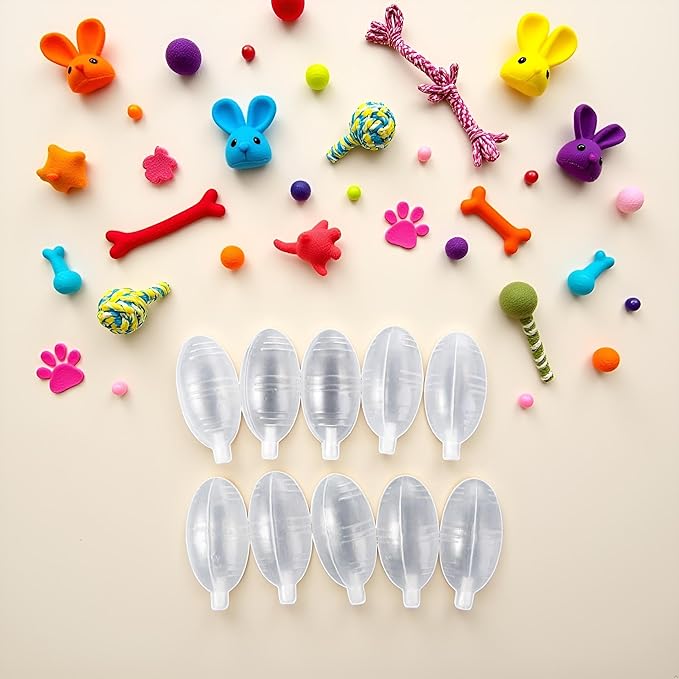 GANPUB 10Pcs Squeaky Noise Maker Bb Squeakers Squeakers Repair Fix Insert Replacement Plastic Dog Cat Parrot Bird Rabbit DIY Toys Accessories Squeakers for Dog Squeaky Toys, Transparent