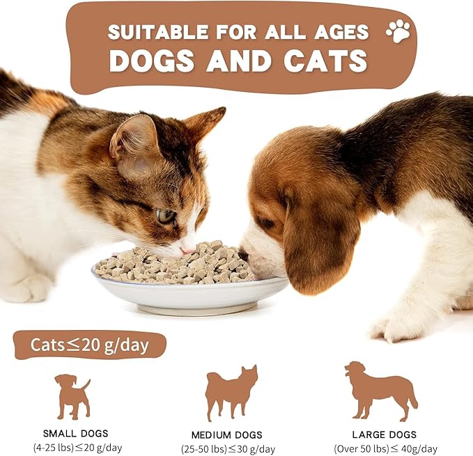 Freeze Dried Duck Liver Raw Highly Nutritious Dog & Cat Treats - Hypoallergenic Protein-Rich Snack, Food Topper. Weight Control, Training Bites, Excellent for Sensitive Pets (2 Ounce, Duck Liver)