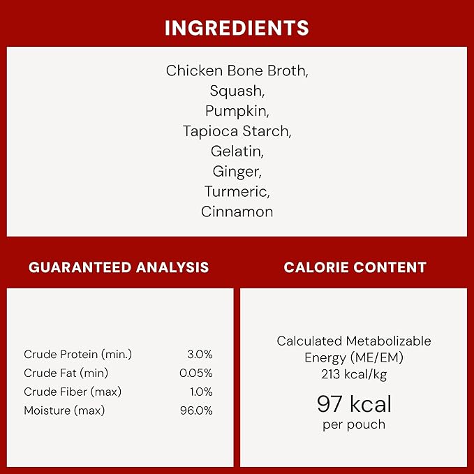 Stella & Chewy's Premium Cage-Free Chicken Bone Broth for Dogs - Joint & Gut Health Support Liquid Food Topper with Collagen & Turmeric, 16 Fl Oz Resealable Pouch