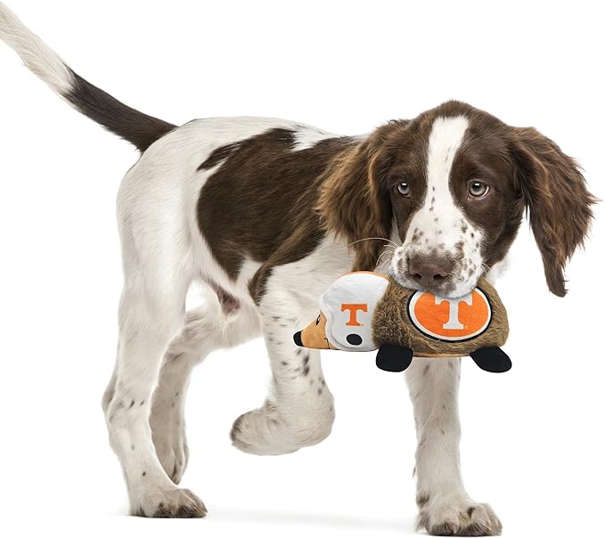 NCAA Tennessee Volunteers Plush Hedgehog Toy for Dogs & Cats, Cool Soft Pet Toy for Fun and Interactive Play, Dog Chew Toy with Squeaker, Licensed Hot Pet Toy