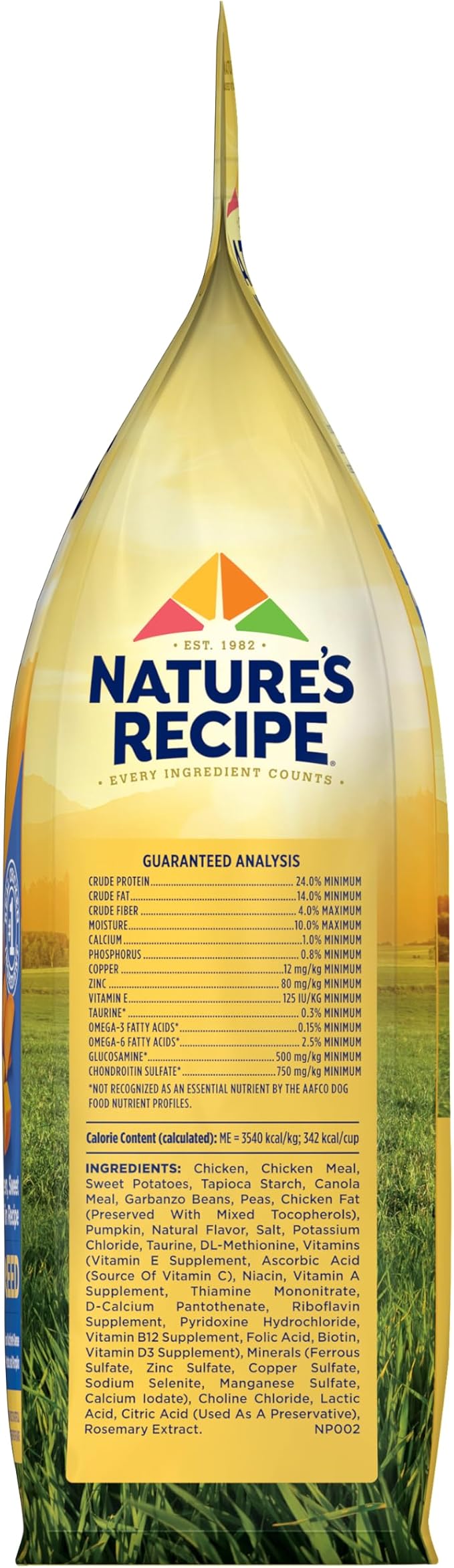 Nature's Recipe Grain Free Small Breed Dry Dog Food, Chicken, Sweet Potato & Pumpkin Recipe, 4 lb. Bag