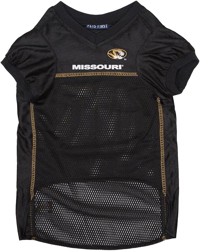 Pets First NCAA College Missouri Tigers Mesh Jersey for DOGS & CATS, Large. Licensed Dog Jersey with your Favorite Football/Basketball College Team