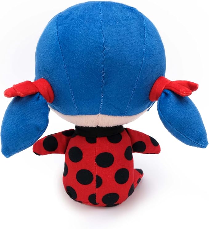 ZippyPaws Cheeky Chumz Plush Dog Toy with Squeaker, Stuffed Chew Toy Double Lined for Durability, Miraculous Ladybug