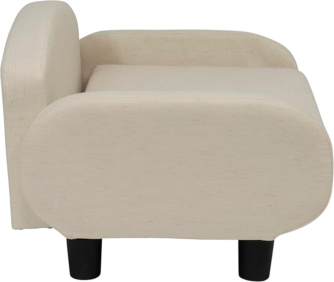 Paws & Purrs Cat Sofa Bed, Pet Couch for Indoor Cats Elevated Cat Beds with Removable Washable Mattress Cover for Kitten, Puppy or Small Animal- 31.5" Wide, Oatmeal