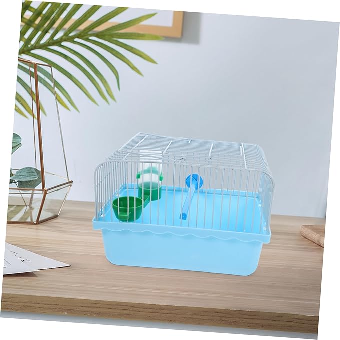 TOYANDONA Portable Bird Carrier Cage for Parrots Lovebirds Small Animals with Perch Food Box Water Dispenser Lightweight Travel Cage for Easy Transport and Comfortable Outings Random Color