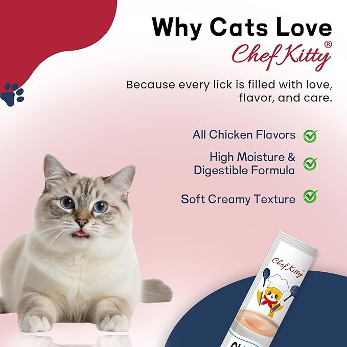 Purée Pops + Blue Feeding Spoon, Grain-Free, Lickable, Squeezable Creamy Cat Treat/Topper, 20 Tubes, Chicken Variety