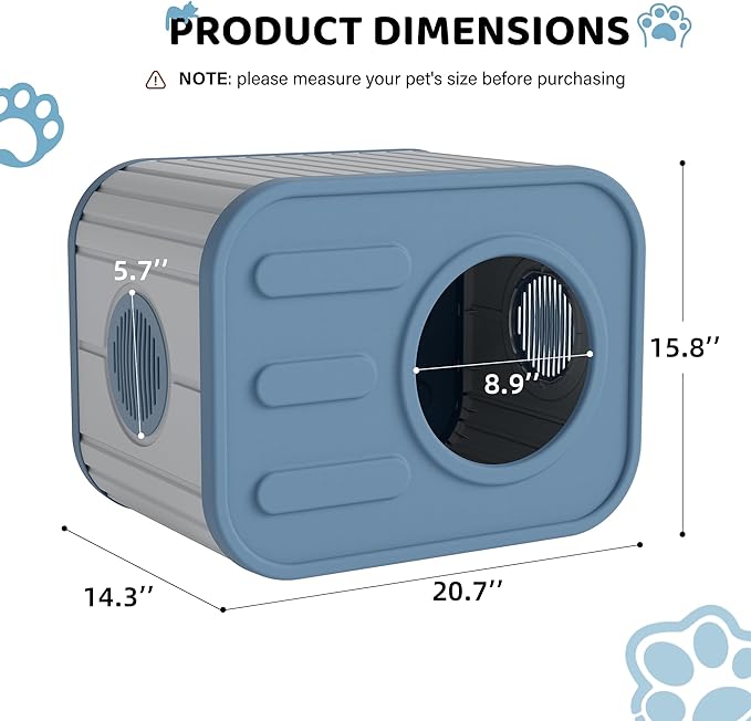 Feral Outdoor Cat House Weatherproof, Insualted Cat Houses for Outdoor Indoor Cats with Camera-Shaped Design, Sturdy Resin Outside Shelter for Cats
