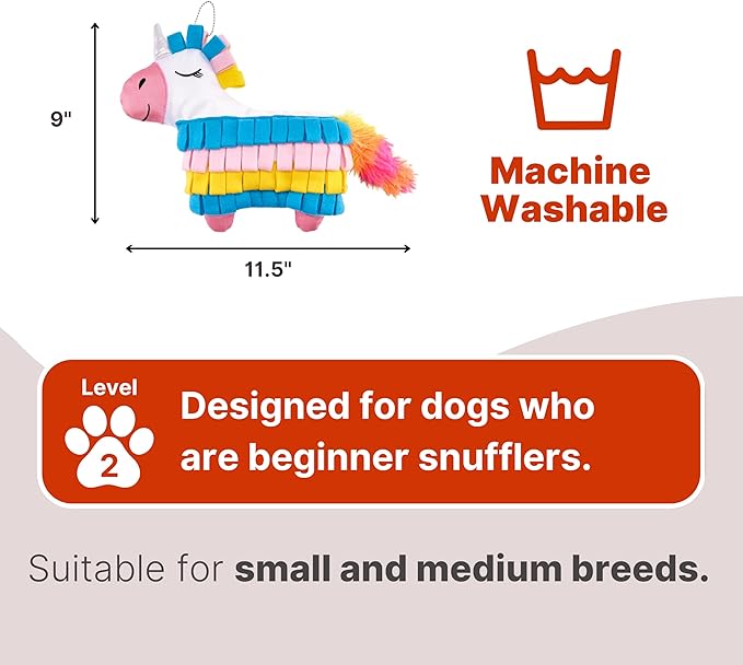 Injoya Fiesta Pinata Interactive Puzzle Snuffle Toy for Dogs and Cats Small
