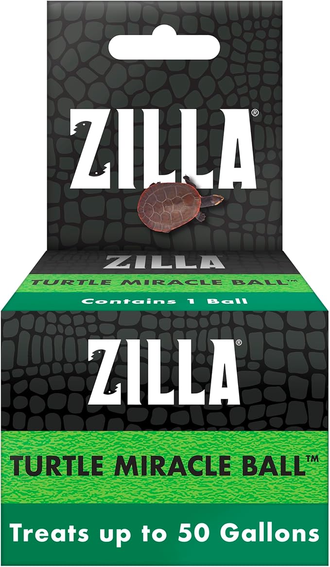 Zilla Pet Turtle Miracle Ball, Odor and Sludge Remover, for Cleaner and Healthier Turtle Habitats and Aquariums, Treats up to 50 Gallons