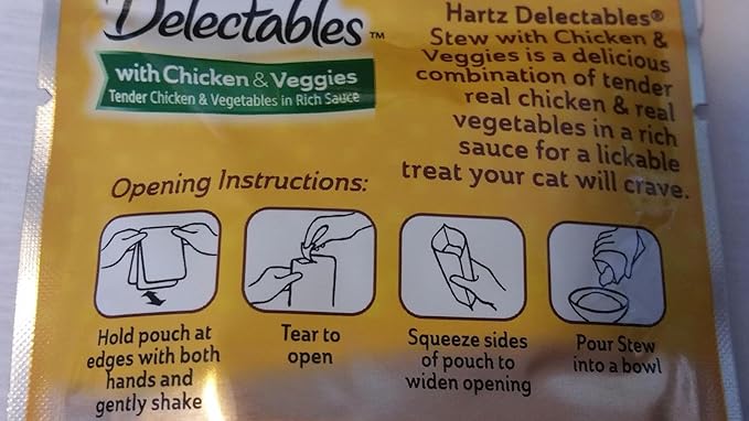 Delectables Stew Lickable Treat With Chicken & Veggies in Rich Sauce (4-POUCHES) (NET WT 1.4 OZ EACH)