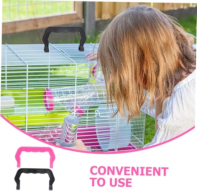 TOYANDONA 20pcs Portable Handle Set for Animal Cage Detachable Plastic Lifting Handles for Hamster Birdcage Pet Cage Supplies