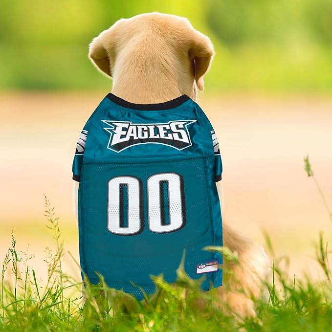 Pets First NFL Philadelphia Eagles Dog Jersey, Size 3X-Large, Football Shirt Costume for Pet, Dog Sports T-Shirt, NFL Team Clothing for Cats, Licensed Pet Apparel Available in 7 Sizes and 32 Teams